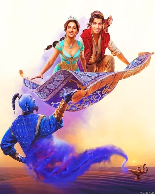 Aladdin And Jasmine New Painting By Numberss.png
