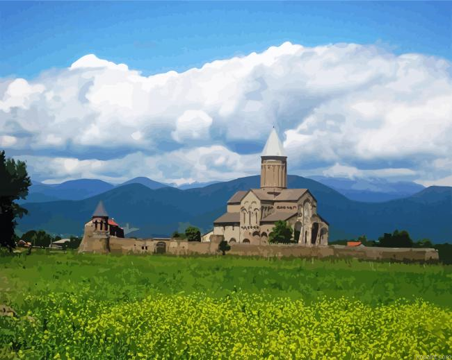 Alaverdi Monastery Church Georgia Paint By Numbers.png