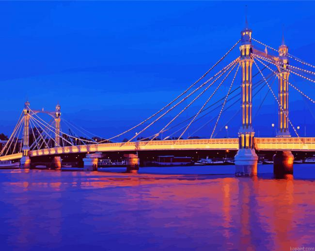 Albert Bridge At Night Painting By Numberss.png