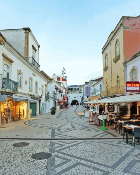 Albufeira Old Alleys Painting By Numberss.png
