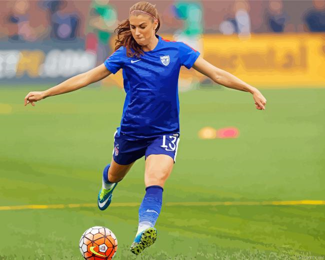 Alex Morgan Footballer Painting By Numberss.png