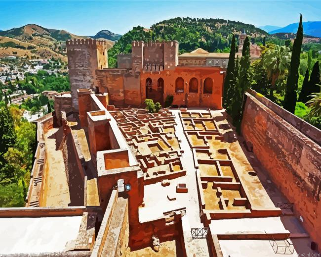 Alhambra Granada Painting By Numberss.png