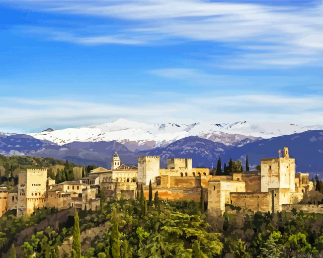 Alhambra Landscape Painting By Numberss.png
