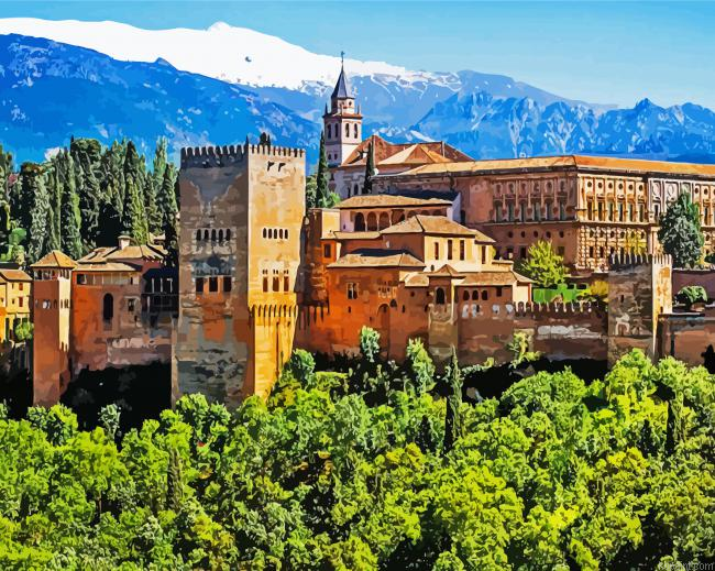 Alhambra Palace Granada Painting By Numberss.png