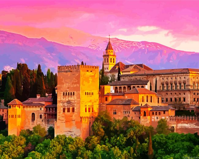 Alhambra Palace Granada Spain Painting By Numberss.png