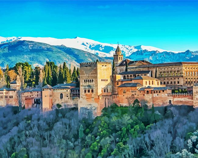 Alhambra Spain Painting By Numberss.png