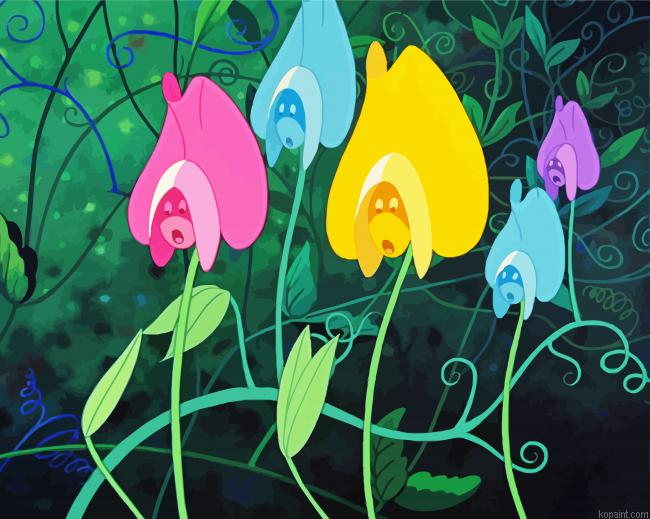 Alice In Wonderland Flowers Painting By Numberss.png
