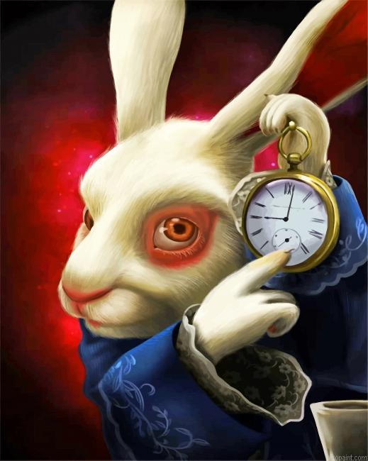 Alice In Wonderland Rabbit Painting By Numberss.png