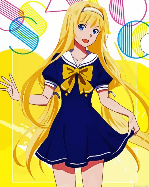 Alice Zuberg Anime Girl Painting By Numberss.png