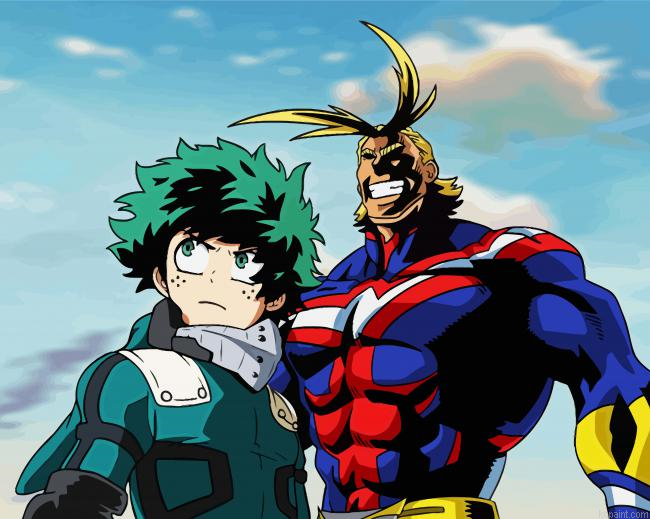 All Might My Hero Academia Animation Painting By Numberss.png