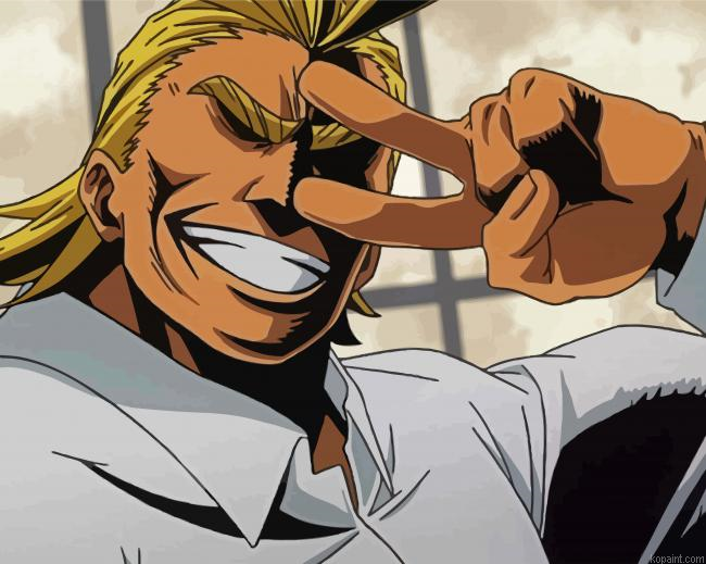 All Might My Hero Academia Character Painting By Numberss.png