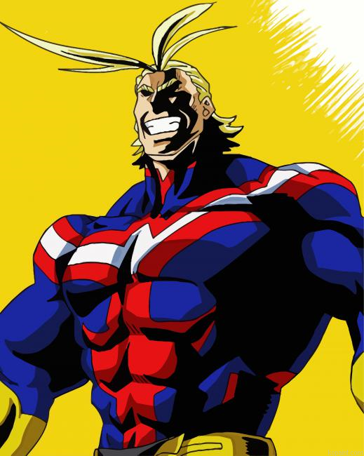 All Might Toshinori Yagi Anime Painting By Numberss.png