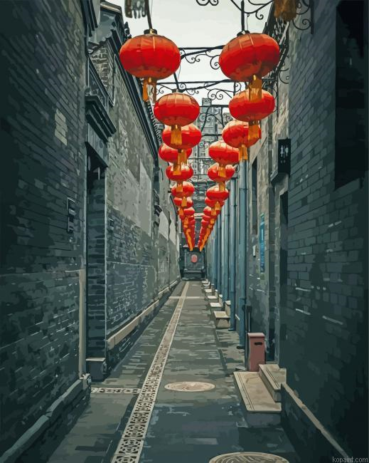 Alley In China Painting By Numberss.png