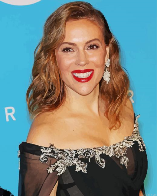 Alyssa Milano Actress Paint By Numbers