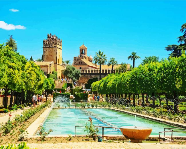 Alzacar Of The Cheistian Monarch Cordoba Paint By Numbers