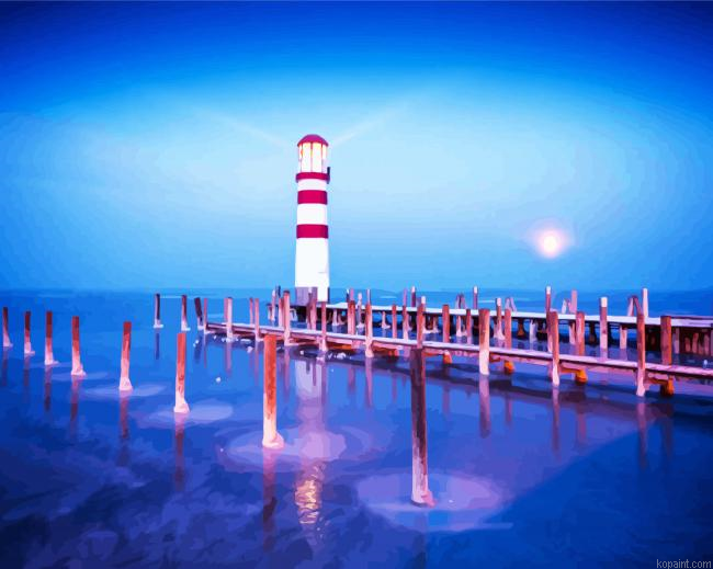 Am See Podersdorf Lighthouse Painting By Numberss.png