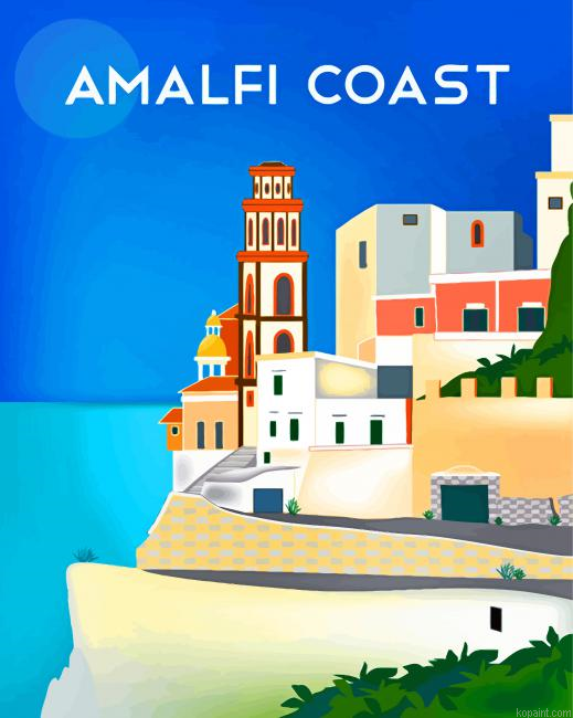 Amalfi Coast Illustration Painting By Numberss.png