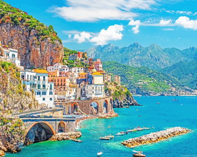 Amalfi Coast Landscape Painting By Numberss.png