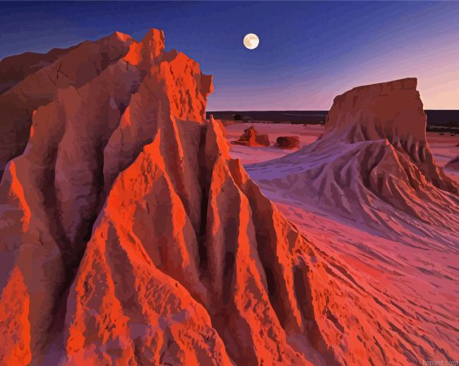 Amazing Australian Desert Landscape Painting By Numberss.png