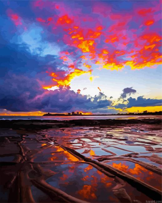 Amazing Australian Landscape At Sunset Painting By Numberss.png