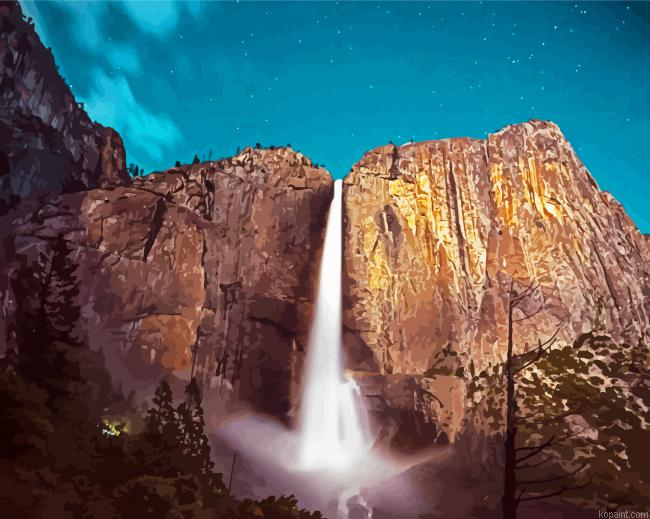 Amazing Mountains And Sky Night Painting By Numberss.png