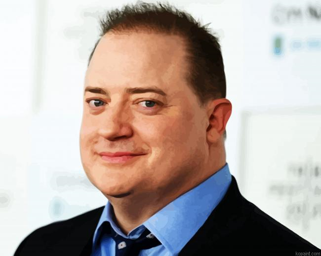 American Actor Brendan Fraser Painting By Numberss.png