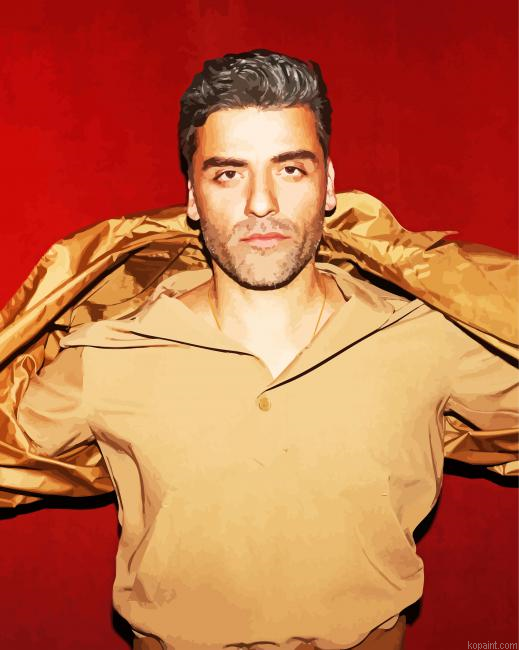American Actor Oscar Isaac Painting By Numberss.png