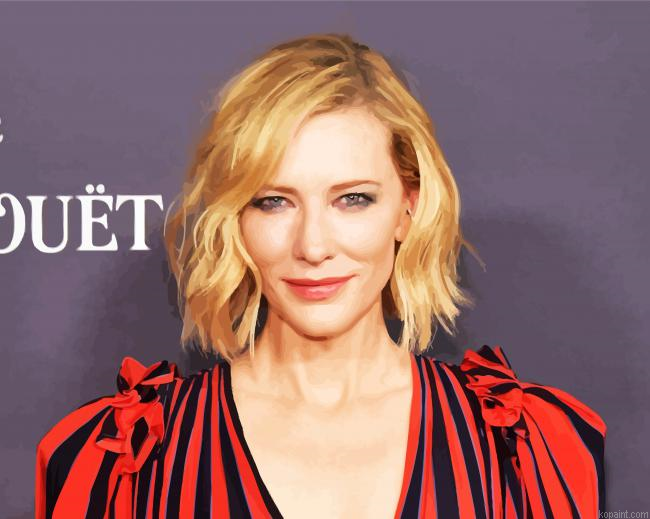 American Actress Cate Blanchett Painting By Numberss.png