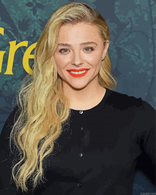 American Actress Chloe Grace Moretz Painting By Numberss.png