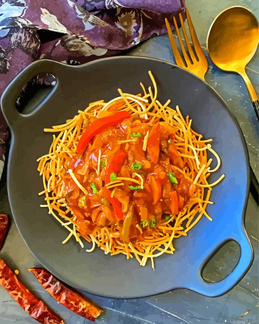 American Chicken Chop Suey Paint By Numbers