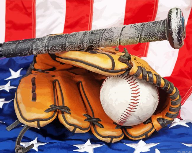 American Flag Baseball Painting By Numberss.png