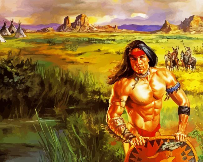 American Natives Indian Hunter Painting By Numberss.png