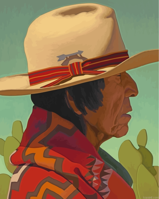 Amerindian Man Painting By Numberss.png