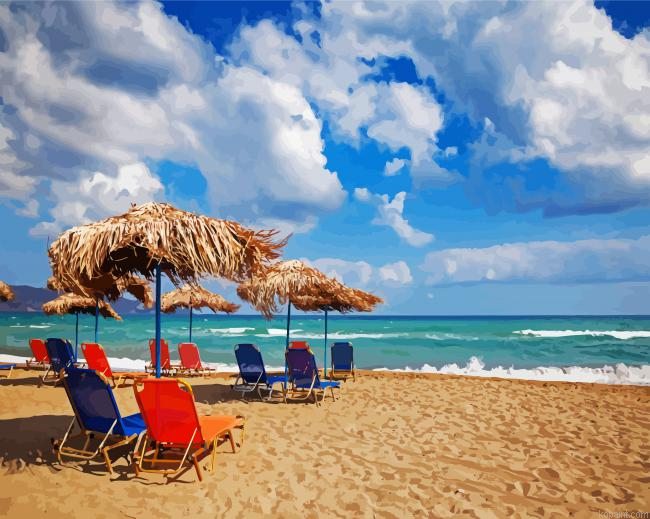 Ammoudara Beach Crete Painting By Numberss.png