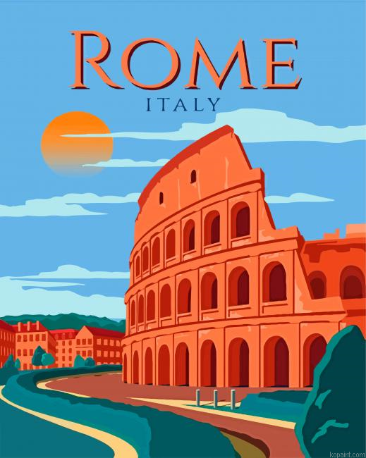 Amphitheatre Rome Painting By Numberss.png