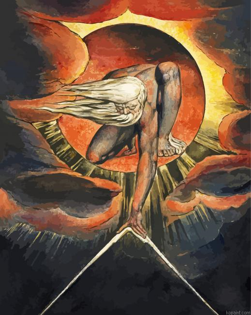 Ancient Of Days By William Blake Paint By Numbers