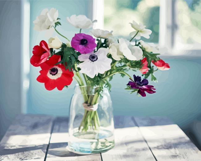 Anemones In Vase Painting By Numberss.png
