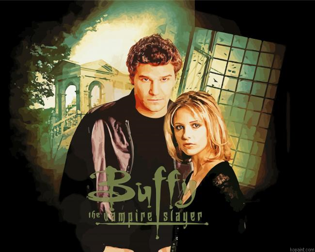Angel And Buffy The Vampire Slayer Poster Painting By Numberss.png