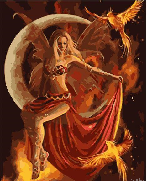 Angel Fire Phoenix People Painting By Numberss.png