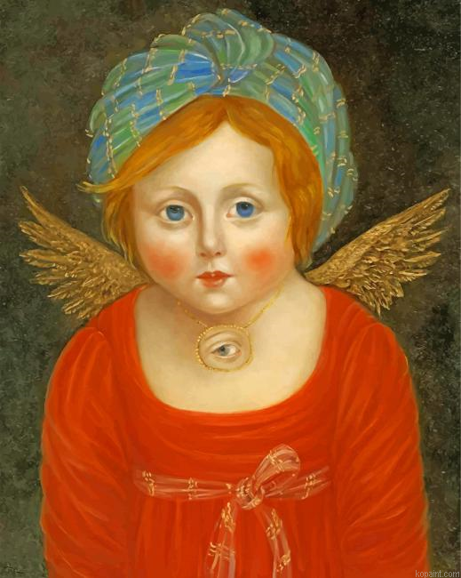 Angel Primitive Woman Painting By Numberss.png