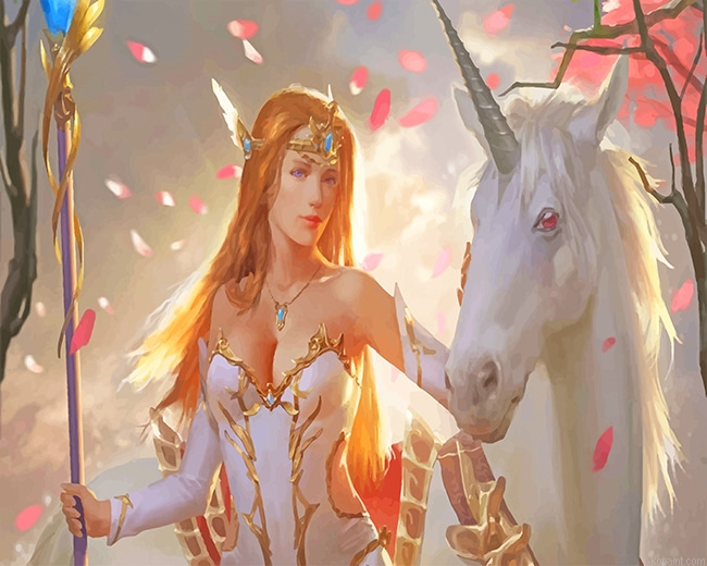 Angel Unicorn New Painting By Numberss.png