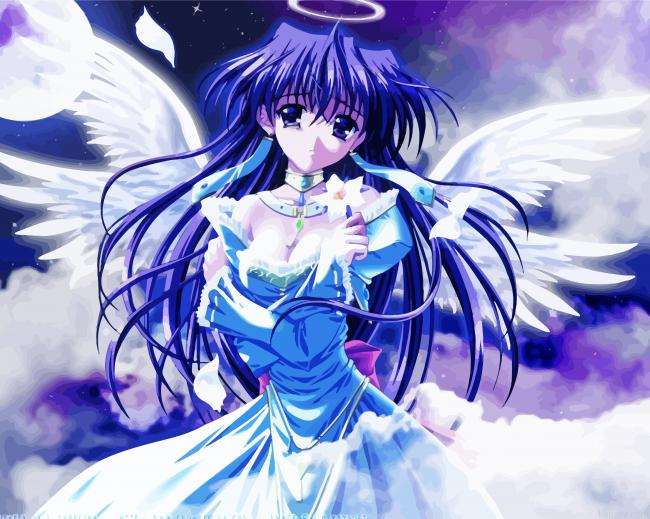 Angelic Girl Anime Painting By Numberss.png