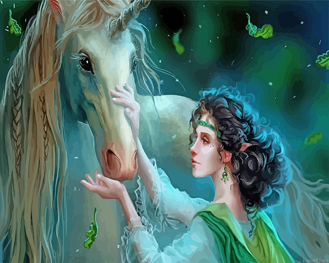 Angelic Unicorn New Painting By Numberss.png