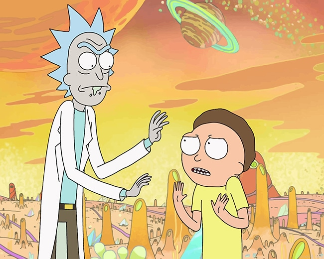 Angry Rick And Morty New Painting By Numberss.png
