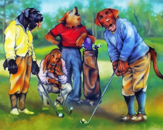 Animals Playing Golf Painting By Numberss.png