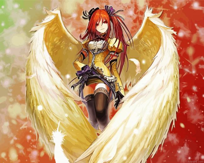 Anime Angelic Girl Illustration Painting By Numberss.png
