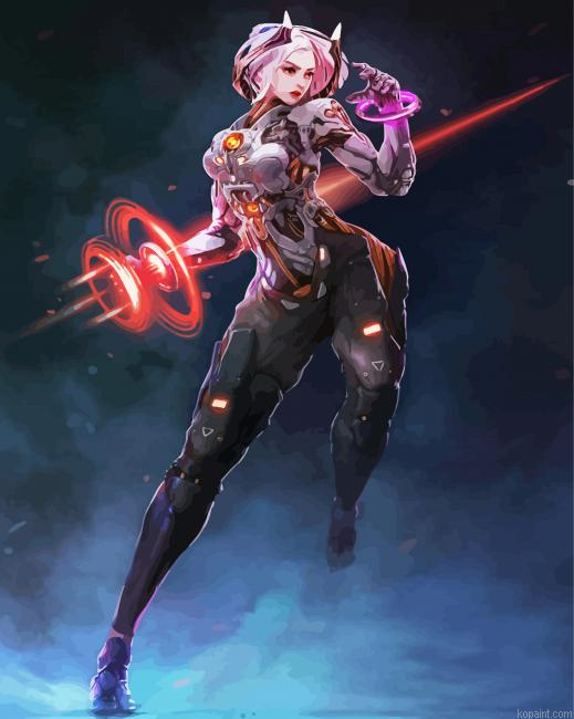 Anime Armor Girl Paint By Numbers.png