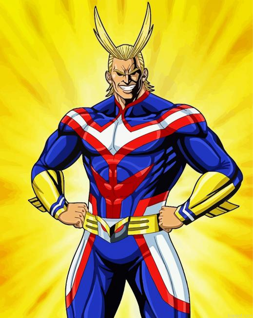Anime Character All Might Paint By Numbers