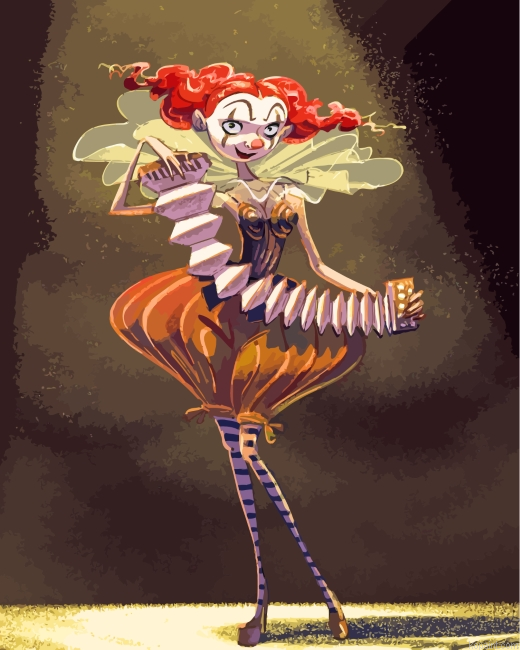 Anime Circus Girl Painting By Numberss.png