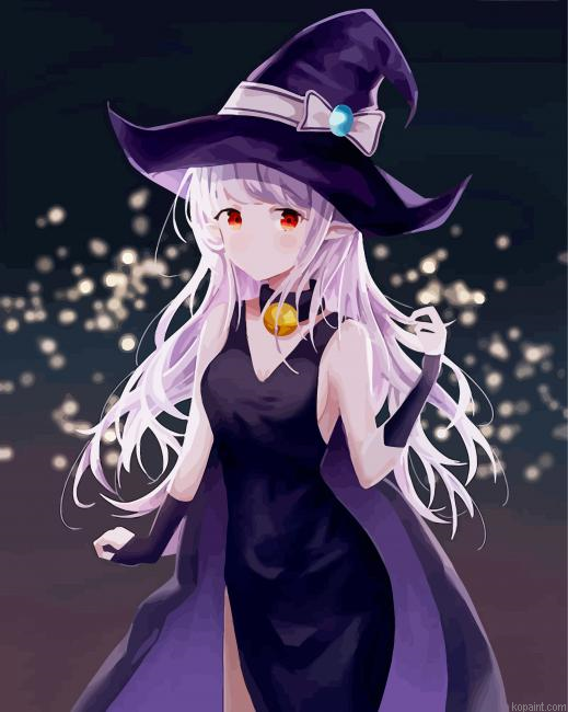 Anime Elf Witch Paint by Numbers